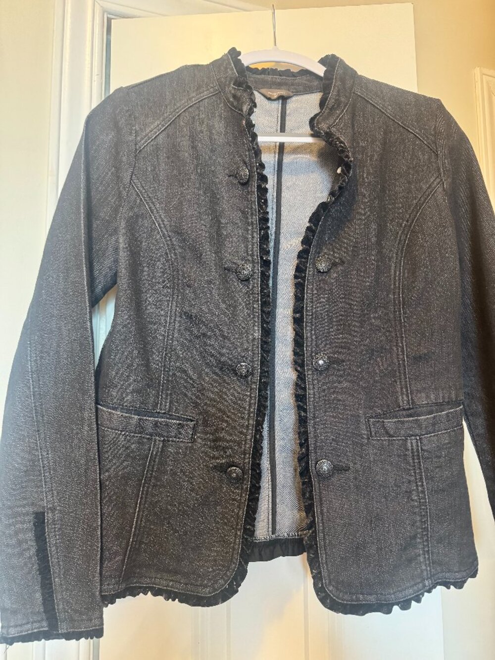 Black Denim Jacket, Size Small